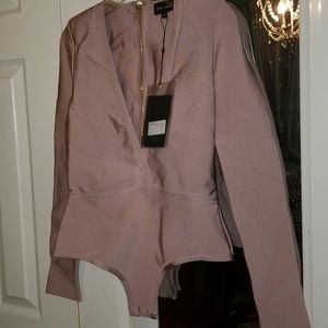 *New*Missguided/peace + love  mauve bodysuit